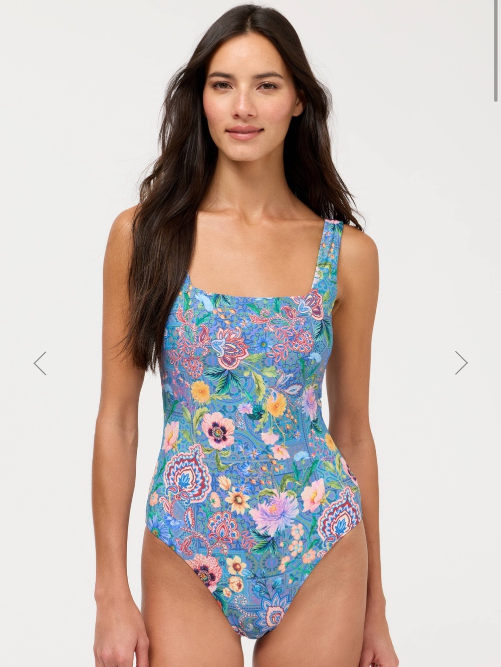 Johnny Was Lilliana Lanthe Reversible Square Neck One Piece Swimsuit Small NWT